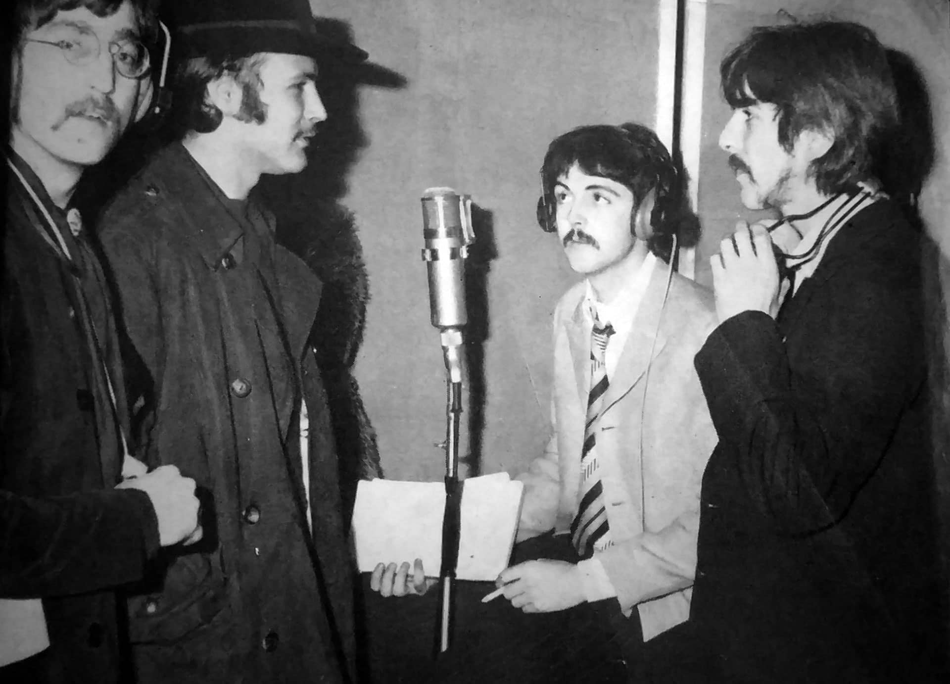 The Beatles with The Byrds' David Crosby, Abbey Road, 24 February 1967