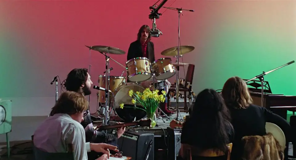 Mal Evans, Paul McCartney, Ringo Starr, Yoko Ono, John Lennon – Twickenham Film Studios, 13 January 1969