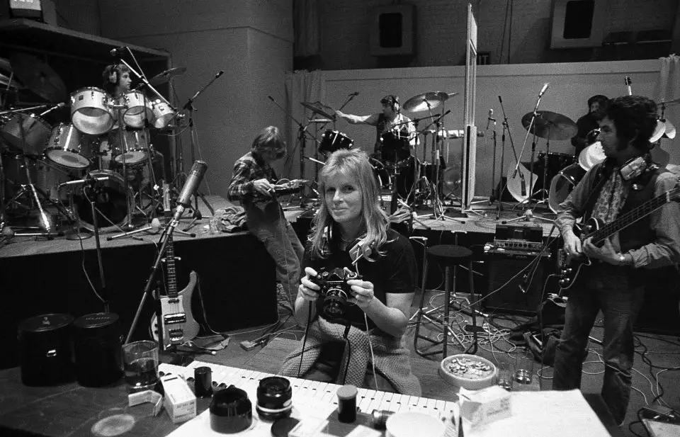 Steve Holley, John Paul Jones, Linda McCartney, Kenney Jones, John Bonham, Ronnie Lane – Rockestra Theme recording session, 3 October 1978