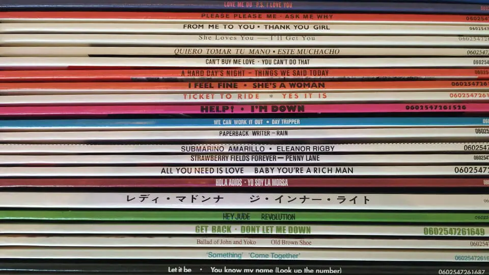 Beatles singles spines