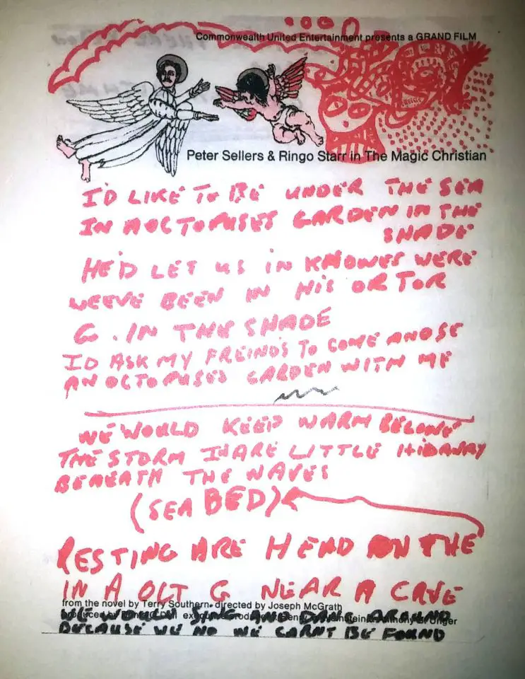Ringo Starr's lyrics for Octopus's Garden