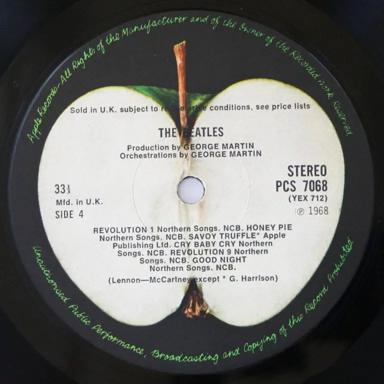 The Beatles (White Album) label, side 4