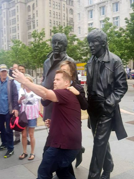 Paul McCartney and James Corden in Liverpool, 9 June 2018