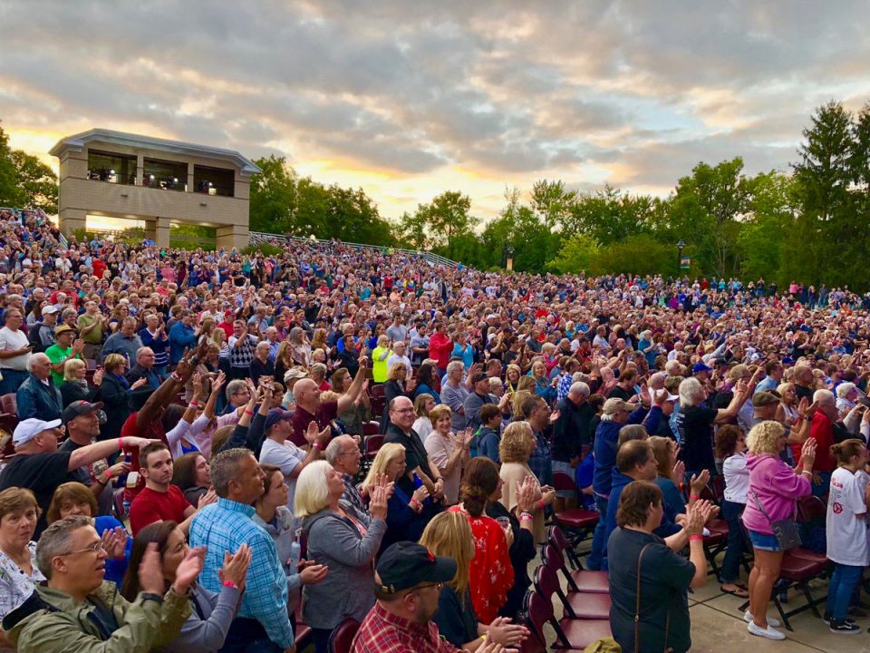 The crowd at Ringo Starr's show at Fraze Pavilion, Kettering, Ohio, 11 September 2018