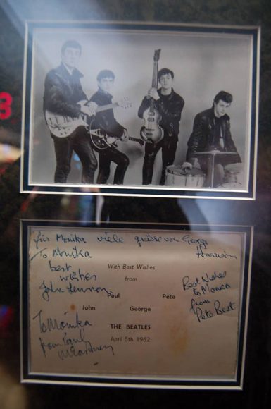 Inside the Beatlemania museum, Hamburg, Germany