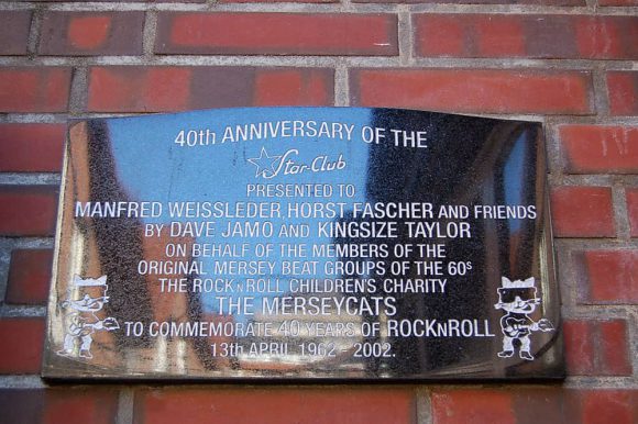 Star-Club plaque, Hamburg, 2011