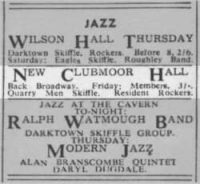 Ticket for The Quarrymen at Wilson Hall, Liverpool, 18 October 1957