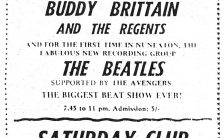 Poster for The Beatles at the Co-op Hall, Nuneaton, 5 October 1962