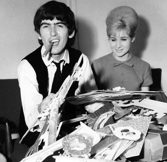 George Harrison celebrates his 21st birthday, 25 February 1964