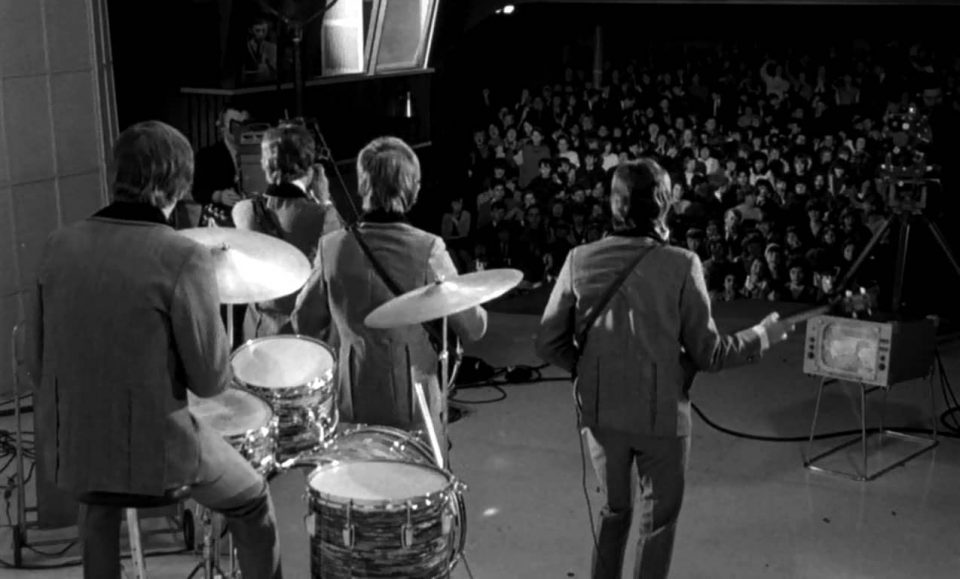 The Beatles filming A Hard Day's Night at the Scala Theatre, London, March 1964