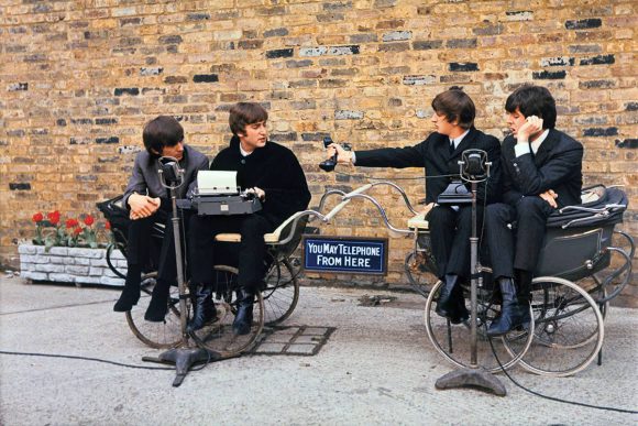 The Beatles filming the trailer for A Hard Day's Night, 3 April 1964