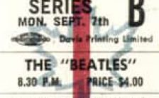 Ticket for The Beatles at Toronto's Maple Leaf Gardens, 7 September 1964