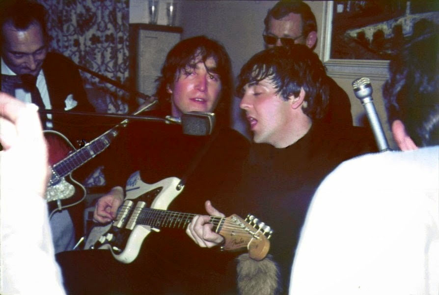 John Lennon and Paul McCartney, Marietta Hotel, Obertauern, Austria, 18 March 1965