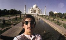 George Harrison at the Taj Mahal, India, September 1966