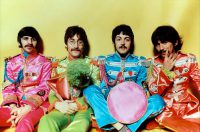 The Beatles in Sgt Pepper uniforms, 1967