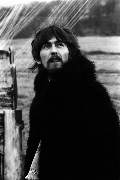 George Harrison filming the Strawberry Fields Forever promo film, January 1967