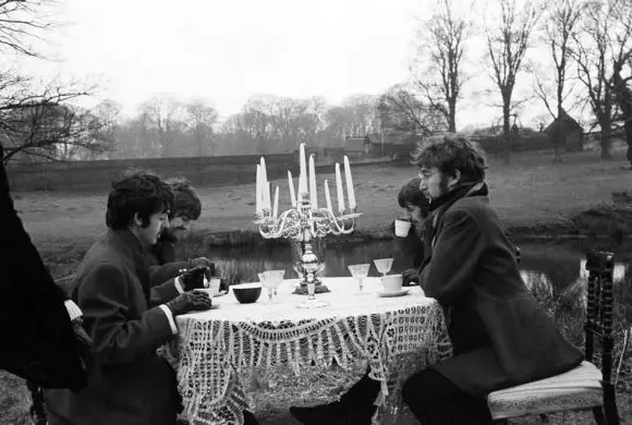 The Beatles filming the Penny Lane promo, 7 February 1967