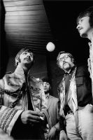 Ringo Starr, Mal Evans and John Lennon during the Sgt Pepper cover shoot, 30 March 1967