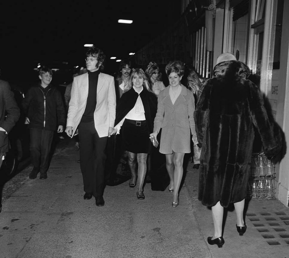 John and Cynthia Lennon at the Apple Boutique launch party, 5 December 1967