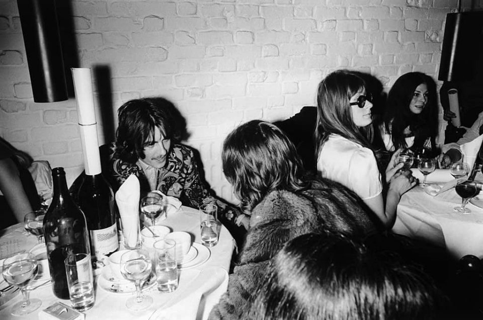 George Harrison at the launch party for Apple Tailoring, 22 May 1968