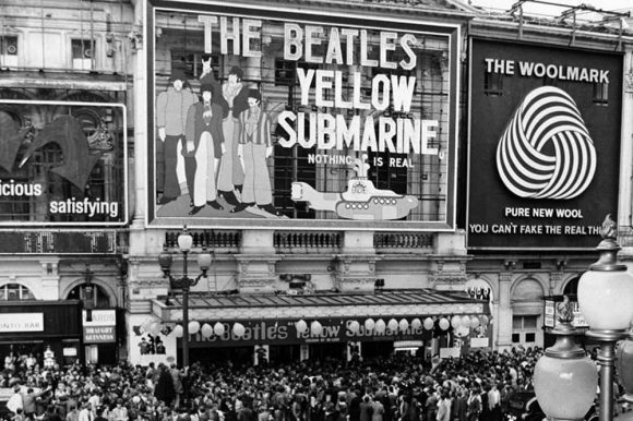 The world premiere of The Beatles' Yellow Submarine, London, 17 July 1968