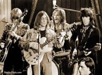 John Lennon with the Dirty Mac at the Rolling Stones' Rock And Roll Circus, 11 December 1968