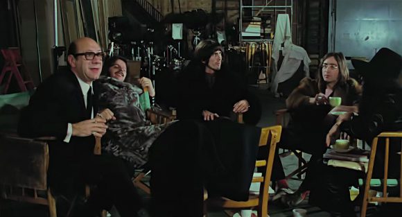 Dick James, Ringo Starr, George Harrison, John Lennon, Yoko Ono – Twickenham Film Studios, 10 January 1969