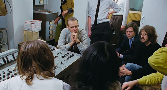 John Lennon, George Martin, Yoko Ono, Michael Lindsay-Hogg, Ringo Starr – Apple Studios, 24 January 1969