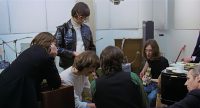 Ringo Starr, Glyn Johns, George Harrison, Paul McCartney, John Lennon, George Martin – Apple Studios, 29 January 1969