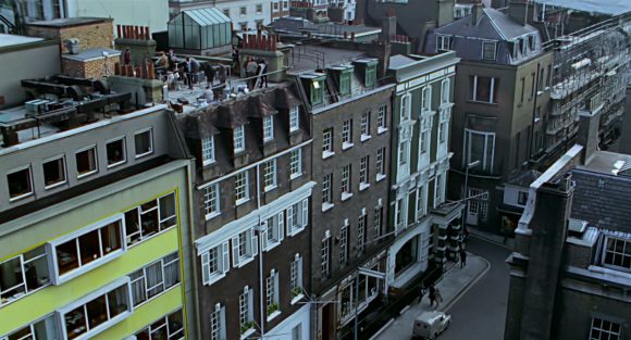 Preparations for The Beatles' rooftop show, 30 January 1969