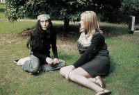 Yoko Ono and Linda McCartney at The Beatles' final photography session, Tittenhurst Park, 22 August 1969