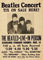 Poster for The Beatles at Cleveland Stadium, 14 August 1966