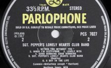 Label for The Beatles' Sgt Pepper's Lonely Hearts Club Band, side B