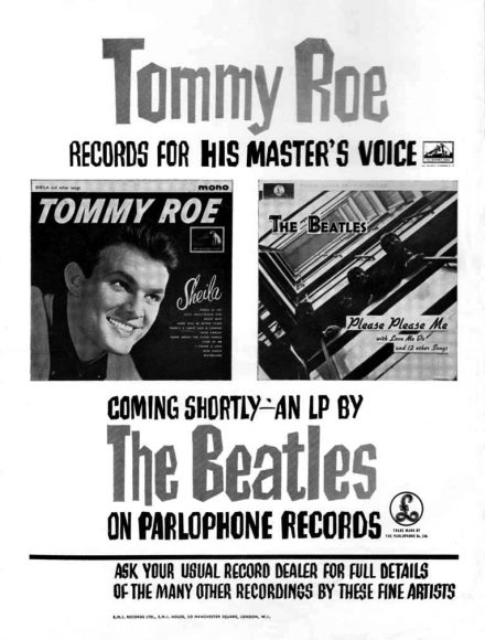 Advertisement for The Beatles and Tommy Roe, 1963