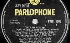 Label for The Beatles' With The Beatles vinyl LP (side 1)