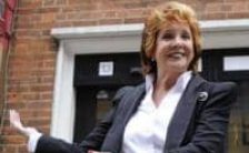 Cilla Black unveiling London plaque for Brian Epstein, 28 September 2010