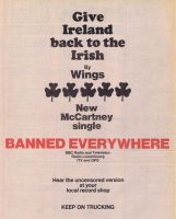 Advertisement for Give Ireland Back To The Irish by Wings