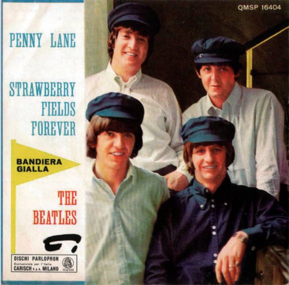 Penny Lane/Strawberry Fields Forever single artwork - Italy