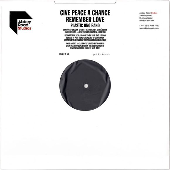 John Lennon – Give Peace A Chance acetate (2023)