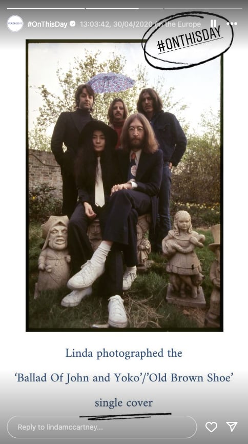 Linda McCartney Instagram post – The Ballad Of John And Yoko