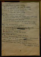 John Lennon's handwritten lyrics for A Day In The Life