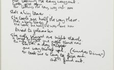 John Lennon's handwritten lyrics for Day Tripper