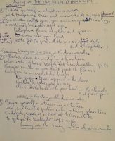 John Lennon's handwritten lyrics for Lucy In The Sky With Diamonds