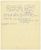 Paul McCartney's handwritten lyrics for Mrs Vandebilt