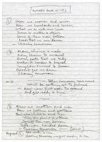 Paul McCartney's handwritten lyrics for Women And Wives