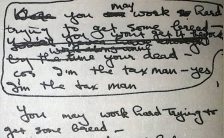 George Harrison's lyrics for The Beatles' song Taxman