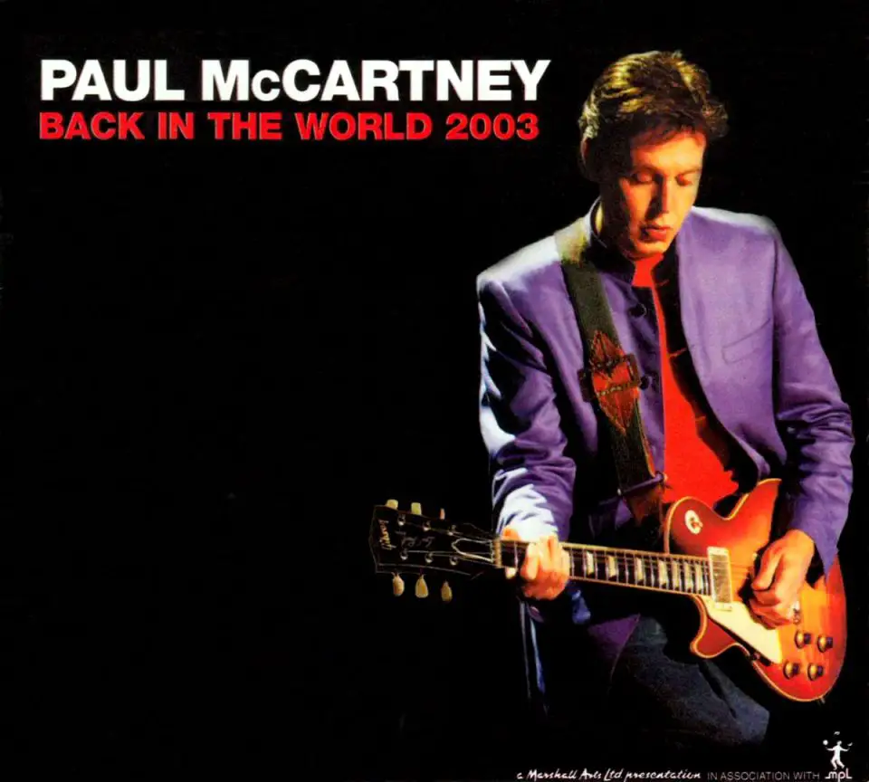 Paul McCartney Back In The World Tour 2003 poster