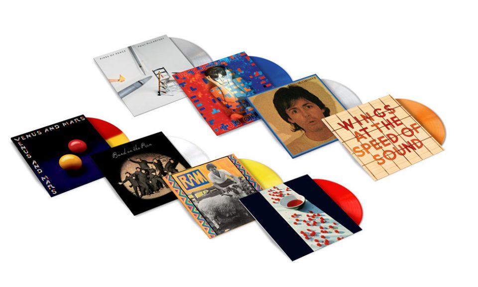 Paul McCartney coloured vinyl (2017): Venus And Mars, Band On The Run, Ram, McCartney, Pipes Of Peace, Tug Of War, McCartney II, Wings At The Speed Of Sound