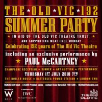 Poster for Paul McCartney's appearance at the Old Vic theatre in London, 1 July 2010