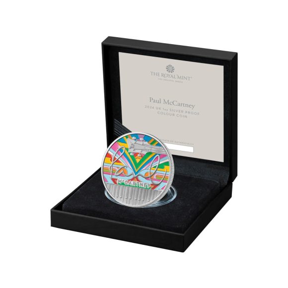 Paul McCartney UK 1oz silver proof colour coin, Royal Mint 2024